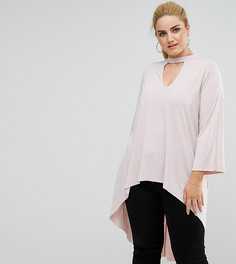 Длинная туника ASOS CURVE - Розовый