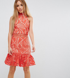 Кружевное платье мини для выпускного Jarlo Petite - Оранжевый
