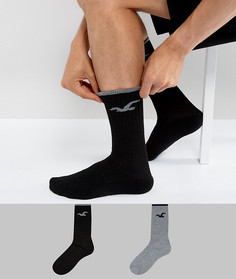 Набор из 2 пар носков черного и серого цвета Hollister - Мульти