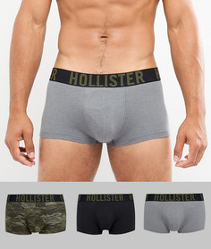 Набор из 3 пар боксеров-брифов (серый/камуфляжный принт/черные) Hollister - Мульти