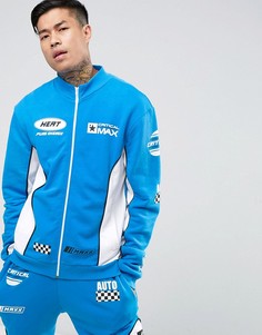 Спортивная куртка с гоночным принтом Jaded London - Синий