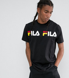 Черная футболка с логотипом на вставке Fila эксклюзивно для ASOS - Черный