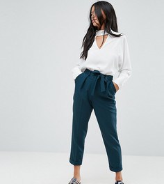Тканые брюки-галифе с поясом оби ASOS PETITE - Зеленый