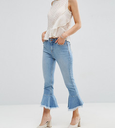 Расклешенные джинсы с оборками New Look Petite - Синий