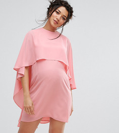 Свободное платье с кейпом Queen Bee Maternity - Розовый