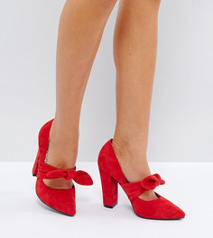 Красные туфли-лодочки на блочном каблуке The March - Красный