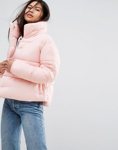 Оверсайз-куртка с высоким воротником Puffa - Розовый