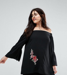Блузка с цветочным принтом Lovedrobe - Черный
