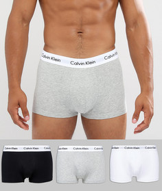 Набор из 3 пар эластичных хлопковых боксеров-брифов с заниженной талией Calvin Klein - Мульти