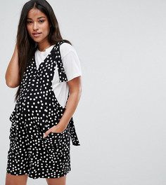 Комбинезон в горошек с декоративными ремешками ASOS Maternity - Мульти