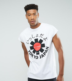 Оверсайз-футболка без рукавов с принтом Red Hot Chilli Peppers ASOS TALL - Белый
