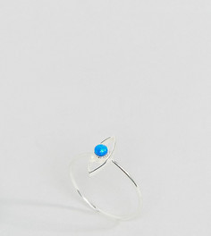 Серебряное кольцо с искусственным опалом ASOS CURVE - Серебряный