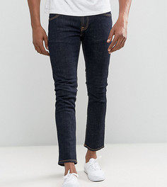 Зауженные удлиненные джинсы из саржи Nudie Jeans TALL - Синий