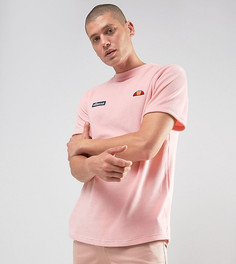 Розовая велюровая футболка с закругленным краем Ellesse - Розовый