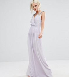 Платье макси с запахом TFNC Petite WEDDING - Фиолетовый