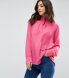 Топ с высоким воротом и пуговицами на спине Glamorous Tall - Розовый