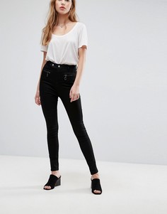 Черные джинсы с корсетной отделкой ASOS SCULPT ME Premium - Черный