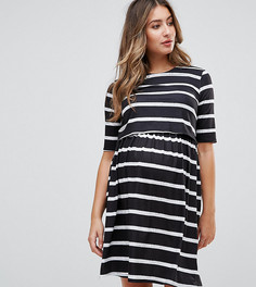 Двухслойное платье в полоску ASOS Maternity NURSING - Мульти