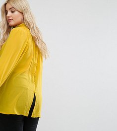 Топ с высоким воротом и пуговицами на спине Alice & You - Желтый