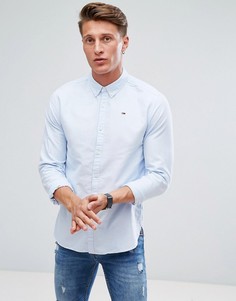 Голубая оксфордская рубашка с логотипом Tommy Hilfiger Denim - Синий
