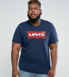Темно-синяя футболка Levis PLUS - Темно-синий