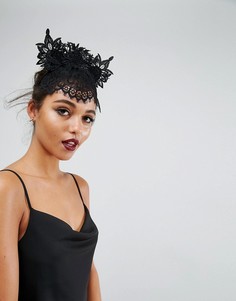 Повязка на голову с вуалеткой ASOS Halloween - Черный