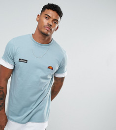 Синяя двухслойная футболка с логотипом у нижнего края Ellesse - Синий