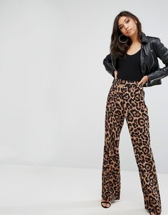 Широкие брюки с леопардовым принтом PrettyLittleThing - Мульти