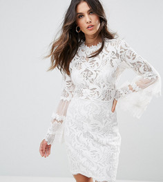 Кружевное платье с рукавами клеш Lioness - Белый