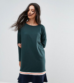 Платье-футболка с оборкой по краю Noisy May Tall - Зеленый