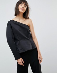 Топ на одно плечо Weekday Press Collection Rogue - Черный