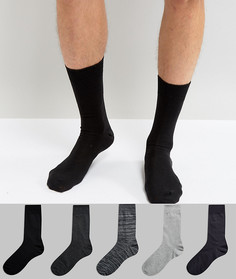 Набор из 5 пар носков Burton Menswear - Серый