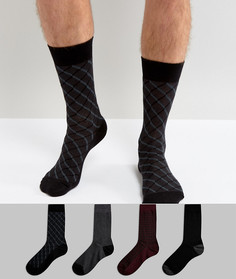 Набор из 4 пар носков Burton Menswear - Черный