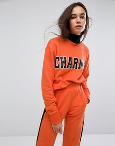 Комбинируемый оверсайз-свитшот с логотипом Charms - Оранжевый