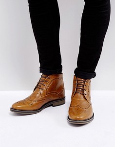 Светло-коричневые ботинки броги New Look - Рыжий