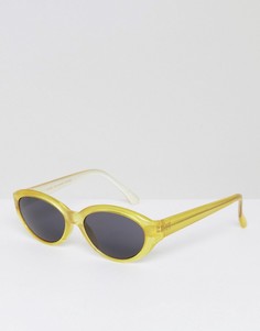 Желтые круглые солнцезащитные очки Reclaimed Vintage Inspired - Желтый