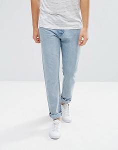 Голубые зауженные джинсы из жесткого денима Weekday Sharp - Синий