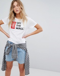 Белая футболка с логотипом Vans Off The Wall - Белый
