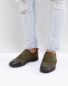 Кроссовки для бега цвета хаки с эластичным ремешком New Look - Зеленый