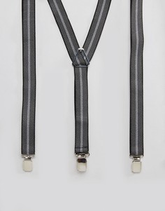 Черные подтяжки в полоску New Look - Черный