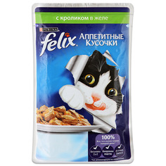 Корм Felix Кролик аппетитные кусочки в желе 85g для кошек 12318915