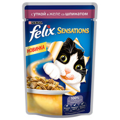 Корм Felix Sensations Утка и шпинат 85g для кошек 12318963