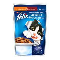 Корм Felix Двойной вкус Индейка и печень 85g 12294936