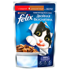 Корм Felix Двойной вкус Говядина и птица 85g 12294934