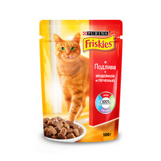 Корм Friskies Adult Индейка с Печенью 100g для кошек 12227707