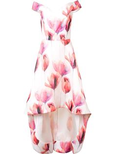 платье с принтом тюльпанов Christian Siriano