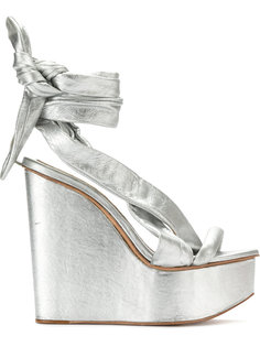 metallic leather sandals Andrea Bogosian