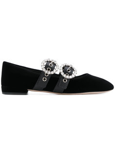 декорированные балетки Miu Miu