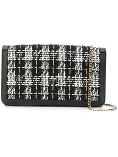 woven flap shoulder bag Casadei