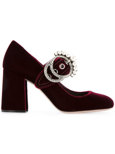 pearl buckle Mary Janes Miu Miu